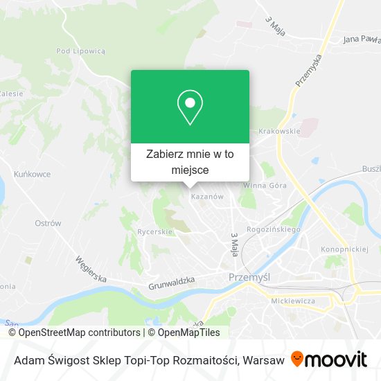 Mapa Adam Świgost Sklep Topi-Top Rozmaitości