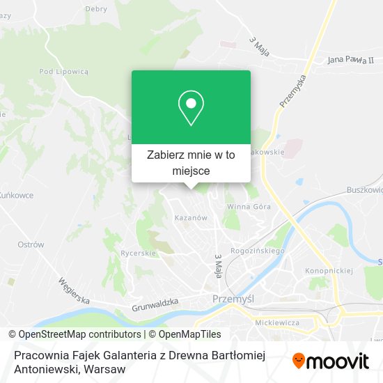 Mapa Pracownia Fajek Galanteria z Drewna Bartłomiej Antoniewski