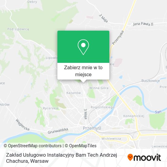 Mapa Zakład Usługowo Instalacyjny Bam Tech Andrzej Chachura