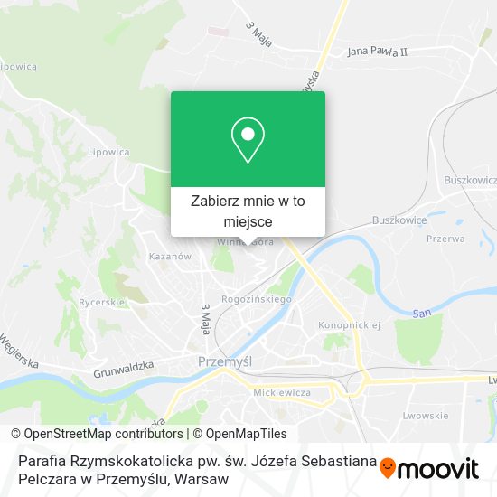 Mapa Parafia Rzymskokatolicka pw. św. Józefa Sebastiana Pelczara w Przemyślu