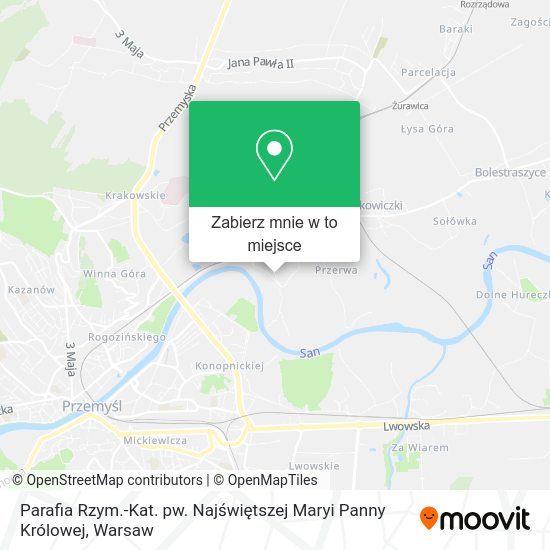 Mapa Parafia Rzym.-Kat. pw. Najświętszej Maryi Panny Królowej