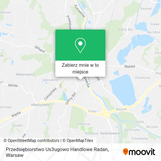 Mapa Przedsiębiorstwo Us3ugowo Handlowe Radan