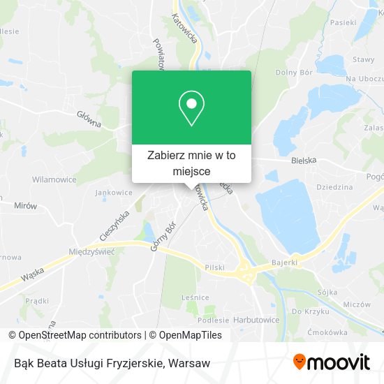 Mapa Bąk Beata Usługi Fryzjerskie