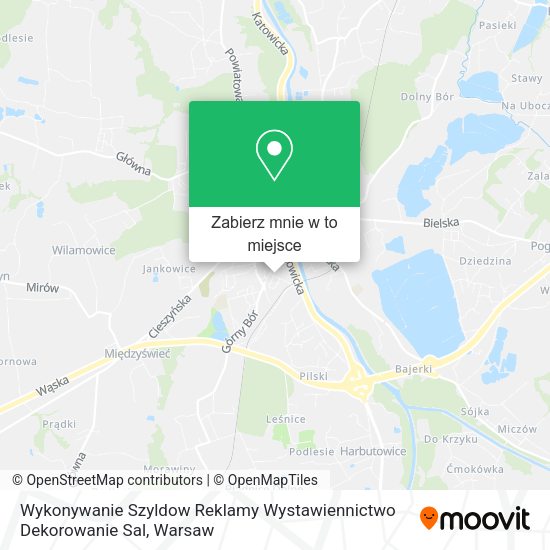 Mapa Wykonywanie Szyldow Reklamy Wystawiennictwo Dekorowanie Sal