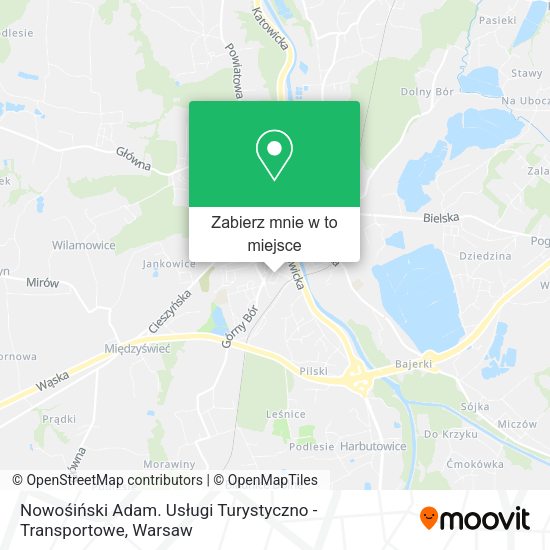 Mapa Nowośiński Adam. Usługi Turystyczno - Transportowe