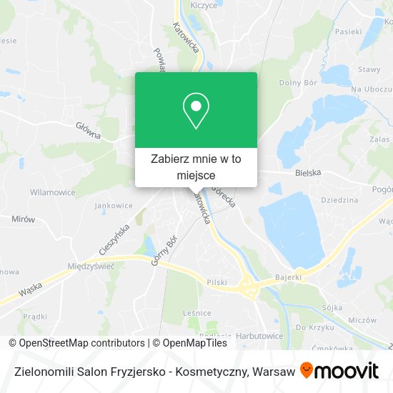 Mapa Zielonomili Salon Fryzjersko - Kosmetyczny