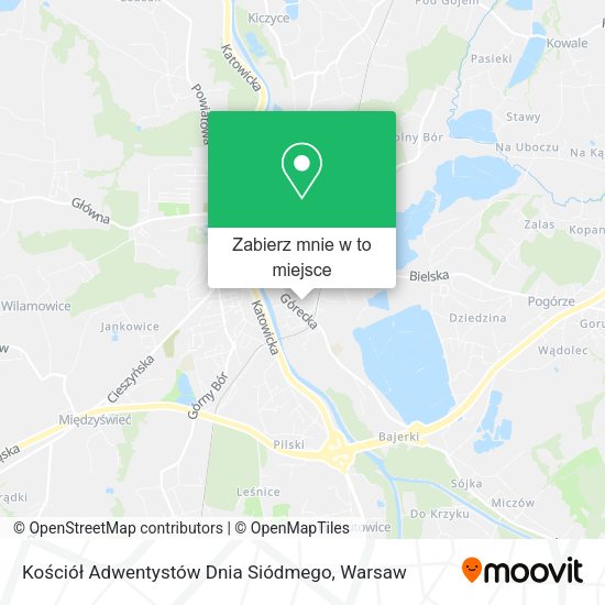 Mapa Kościół Adwentystów Dnia Siódmego