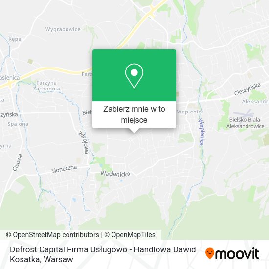 Mapa Defrost Capital Firma Usługowo - Handlowa Dawid Kosatka