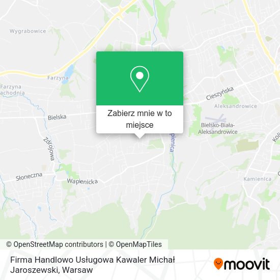 Mapa Firma Handlowo Usługowa Kawaler Michał Jaroszewski