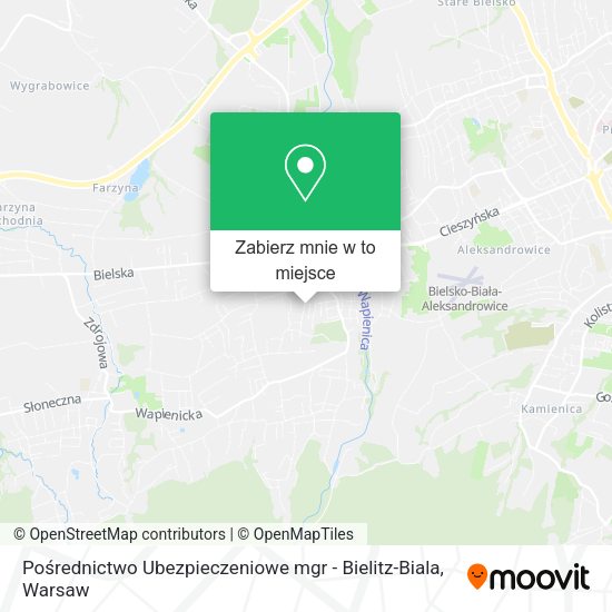 Mapa Pośrednictwo Ubezpieczeniowe mgr - Bielitz-Biala