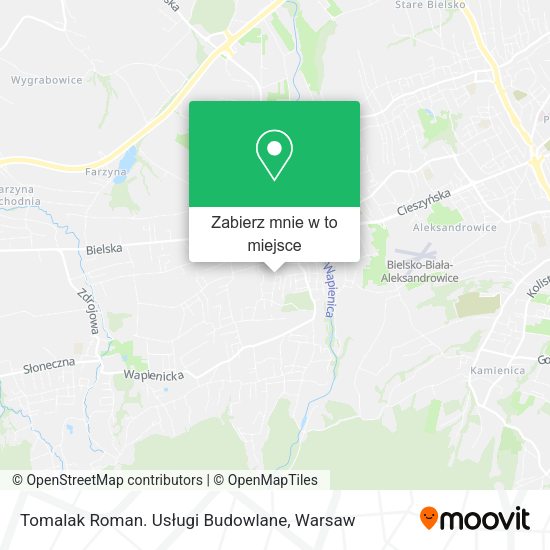 Mapa Tomalak Roman. Usługi Budowlane