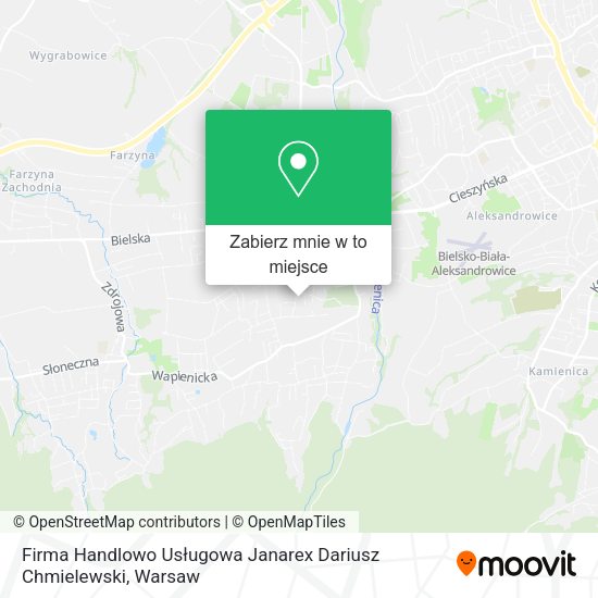 Mapa Firma Handlowo Usługowa Janarex Dariusz Chmielewski