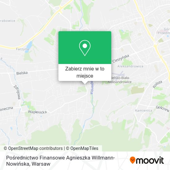 Mapa Pośrednictwo Finansowe Agnieszka Willmann-Nowińska