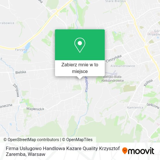 Mapa Firma Usługowo Handlowa Kazare Quality Krzysztof Zaremba