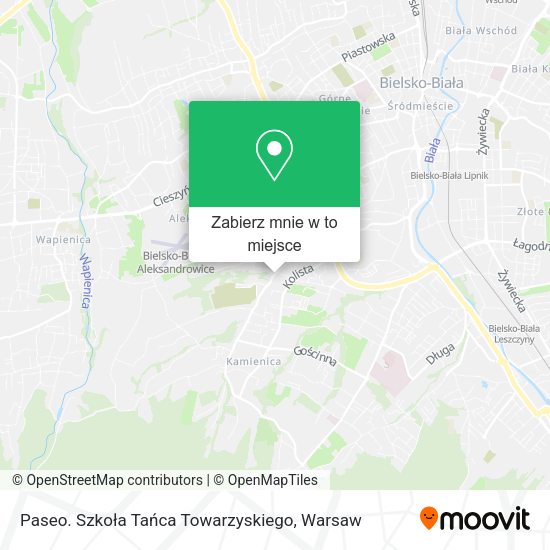 Mapa Paseo. Szkoła Tańca Towarzyskiego