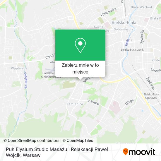 Mapa Puh Elysium Studio Masażu i Relaksacji Paweł Wójcik