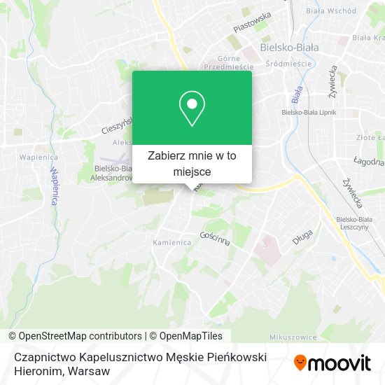 Mapa Czapnictwo Kapelusznictwo Męskie Pieńkowski Hieronim