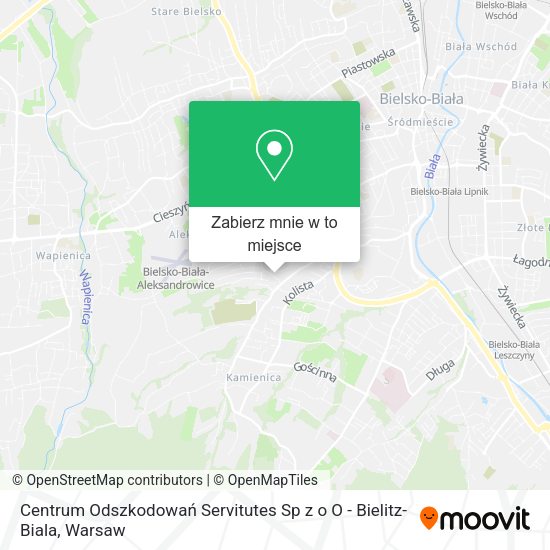 Mapa Centrum Odszkodowań Servitutes Sp z o O - Bielitz-Biala