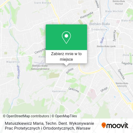 Mapa Matuszkiewicz Maria, Techn. Dent. Wykonywanie Prac Protetycznych i Ortodontycznych