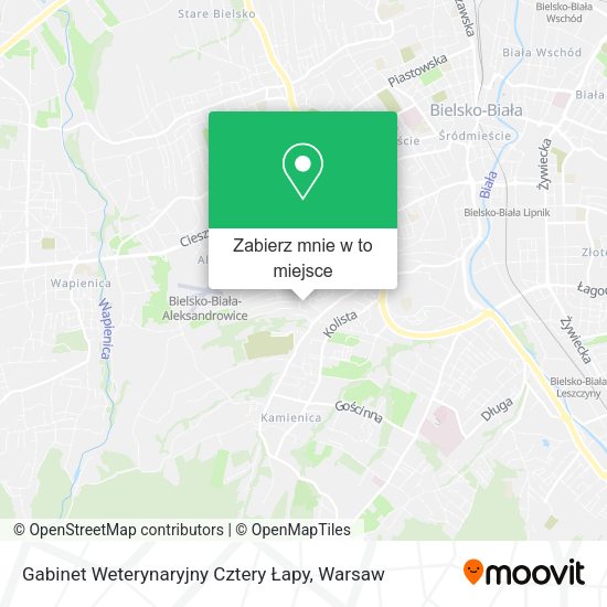 Mapa Gabinet Weterynaryjny Cztery Łapy