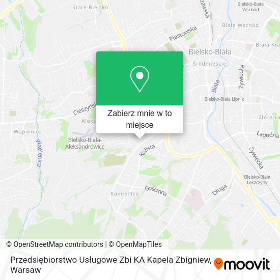 Mapa Przedsiębiorstwo Usługowe Zbi KA Kapela Zbigniew