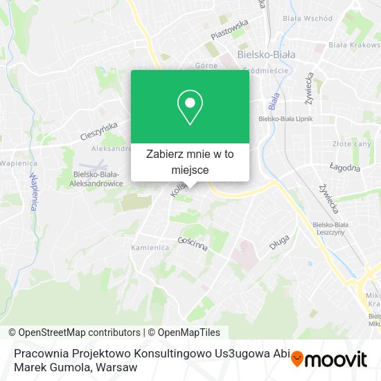 Mapa Pracownia Projektowo Konsultingowo Us3ugowa Abi Marek Gumola