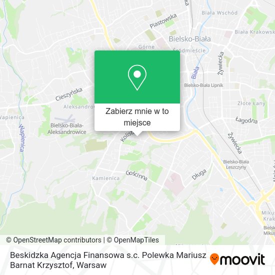 Mapa Beskidzka Agencja Finansowa s.c. Polewka Mariusz Barnat Krzysztof