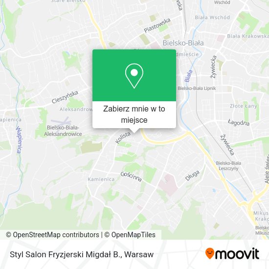 Mapa Styl Salon Fryzjerski Migdał B.