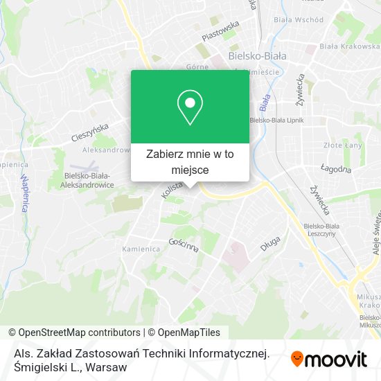 Mapa Als. Zakład Zastosowań Techniki Informatycznej. Śmigielski L.