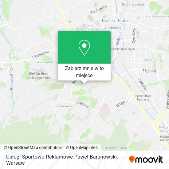 Mapa Usługi Sportowo-Reklamowe Paweł Baranowski