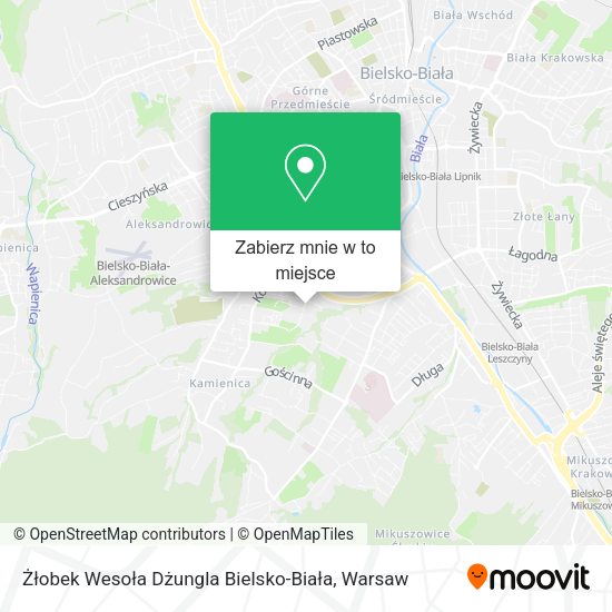 Mapa Żłobek Wesoła Dżungla Bielsko-Biała