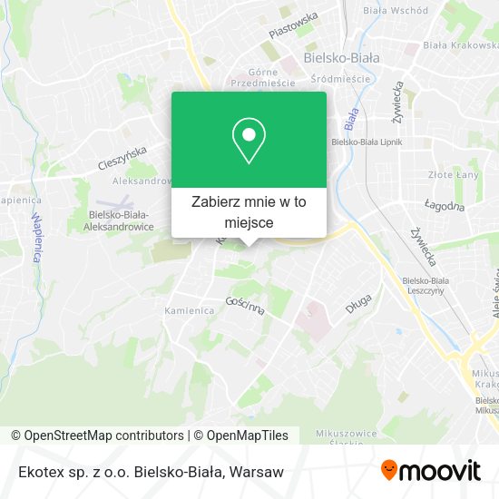 Mapa Ekotex sp. z o.o. Bielsko-Biała