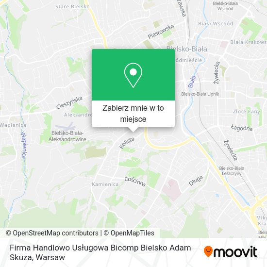 Mapa Firma Handlowo Usługowa Bicomp Bielsko Adam Skuza