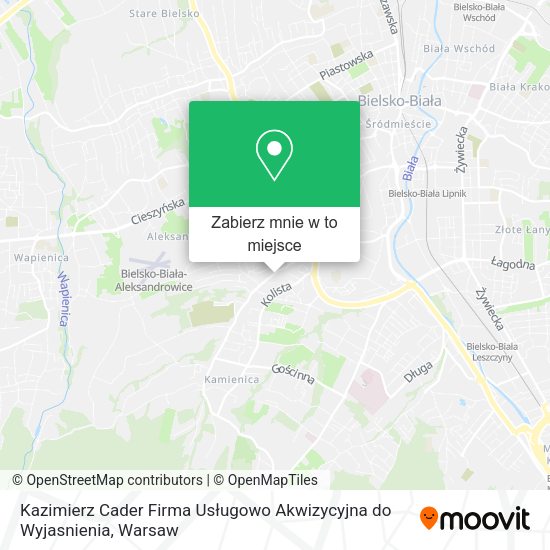 Mapa Kazimierz Cader Firma Usługowo Akwizycyjna do Wyjasnienia