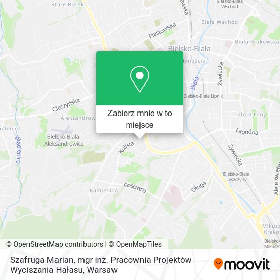 Mapa Szafruga Marian, mgr inż. Pracownia Projektów Wyciszania Hałasu