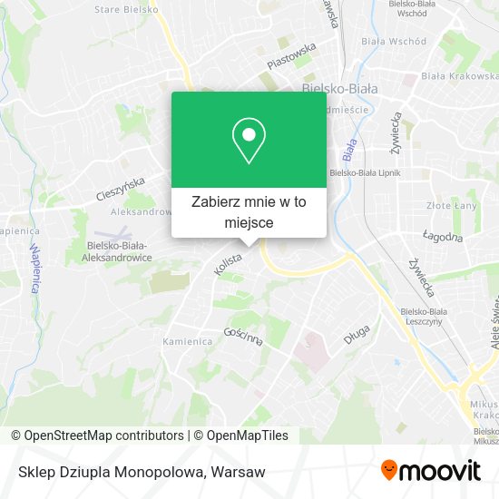 Mapa Sklep Dziupla Monopolowa