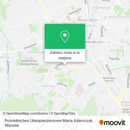 Mapa Pośrednictwo Ubezpieczeniowe Maria Adamczyk