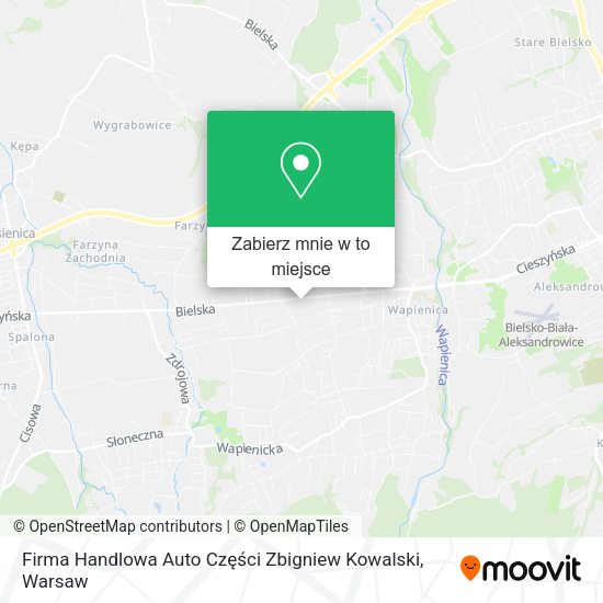 Mapa Firma Handlowa Auto Części Zbigniew Kowalski