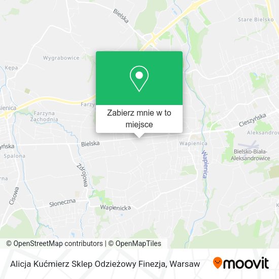 Mapa Alicja Kućmierz Sklep Odzieżowy Finezja