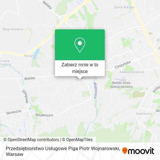 Mapa Przedsiębiorstwo Usługowe Piga Piotr Wojnarowski