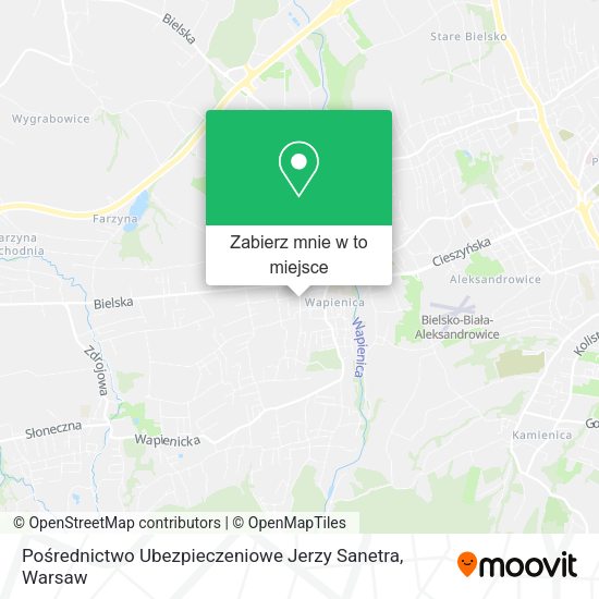 Mapa Pośrednictwo Ubezpieczeniowe Jerzy Sanetra