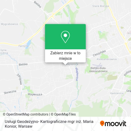 Mapa Usługi Geodezyjno- Kartograficzne mgr inż. Maria Konior