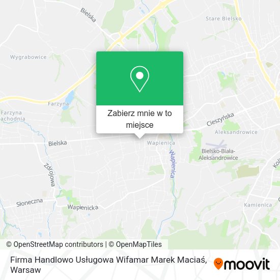 Mapa Firma Handlowo Usługowa Wifamar Marek Maciaś