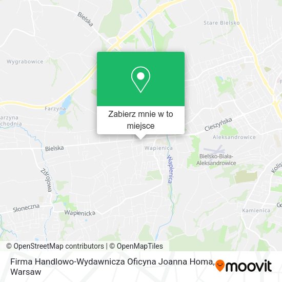 Mapa Firma Handlowo-Wydawnicza Oficyna Joanna Homa