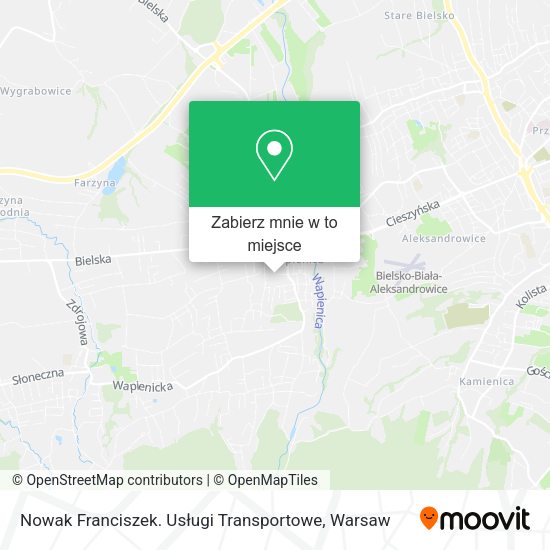 Mapa Nowak Franciszek. Usługi Transportowe