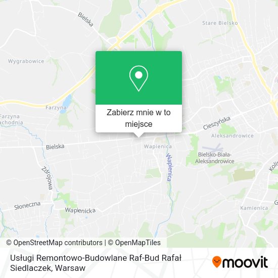 Mapa Usługi Remontowo-Budowlane Raf-Bud Rafał Siedlaczek