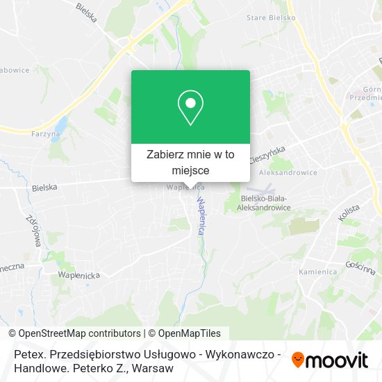 Mapa Petex. Przedsiębiorstwo Usługowo - Wykonawczo - Handlowe. Peterko Z.