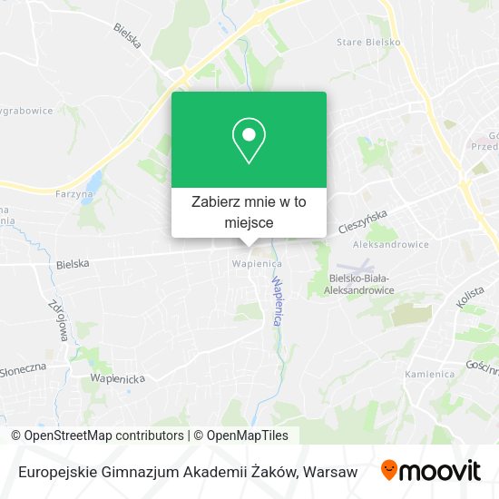 Mapa Europejskie Gimnazjum Akademii Żaków