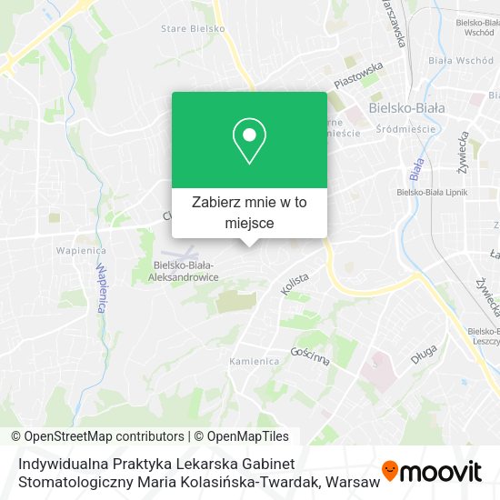 Mapa Indywidualna Praktyka Lekarska Gabinet Stomatologiczny Maria Kolasińska-Twardak