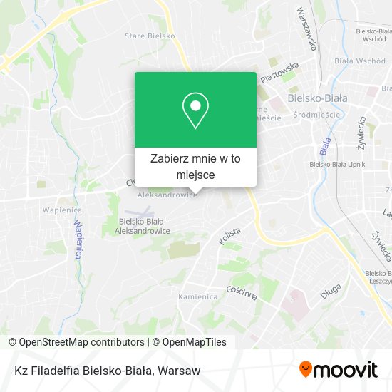 Mapa Kz Filadelfia Bielsko-Biała